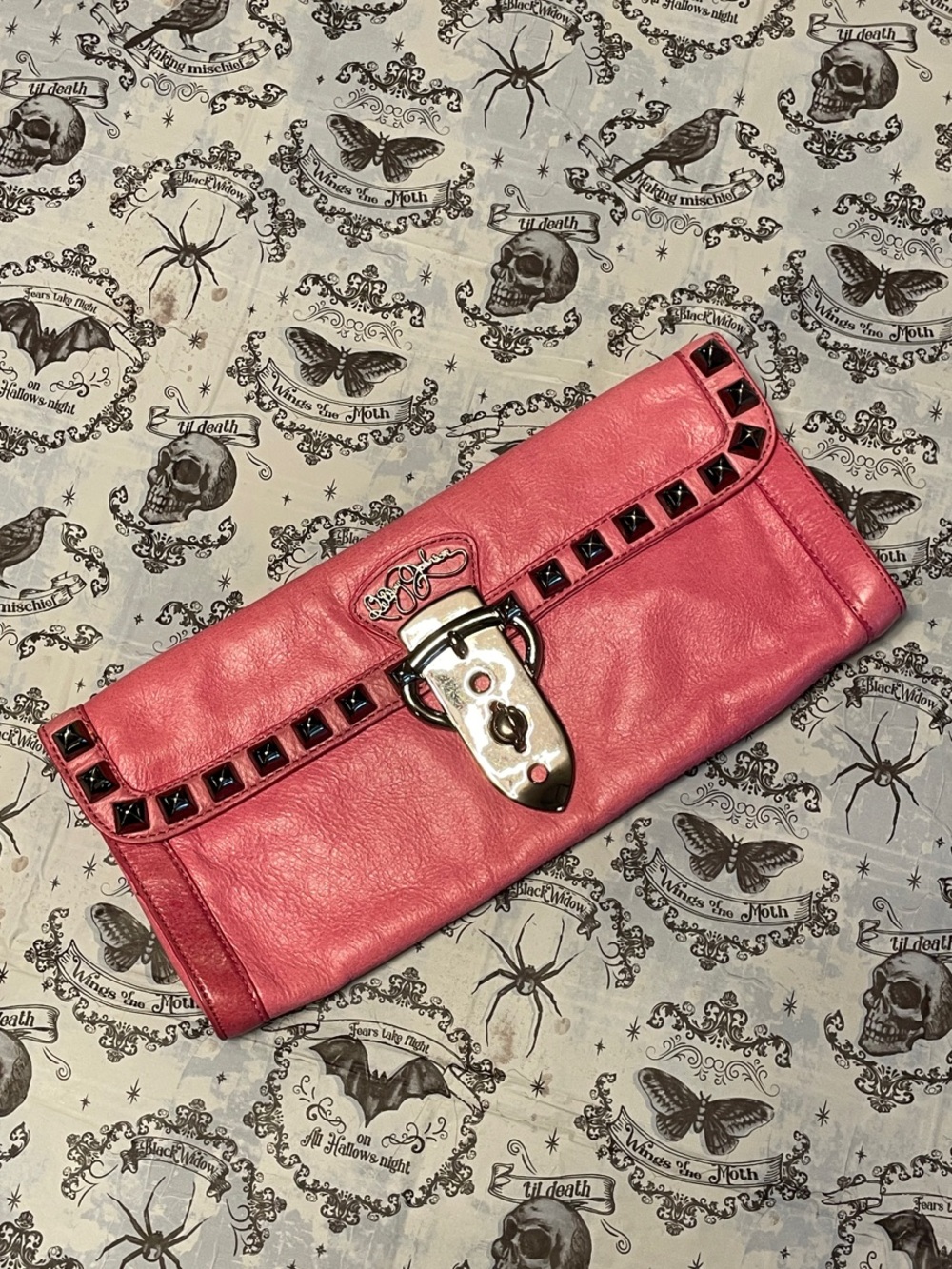 Vintage Betsey Johnson Leather Clutch